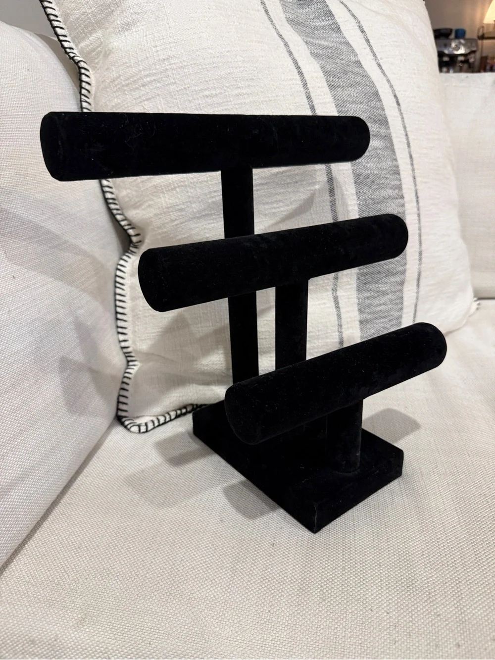 Black Velvet Triple Bracelet Display Stand